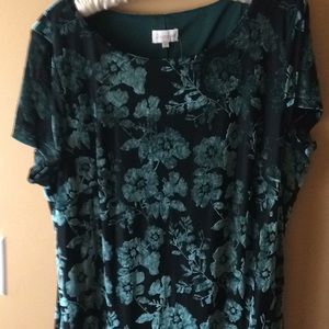 Beaufort Kara Velvet Dress dark green 2x